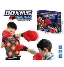 Електронний бокс B 4014 (24/2) підсвічування, музичний супровід, звук удару, рукавички, на батарейках, в коробці