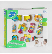 Набір брязкальця 939 (12/2) "Hola" 10 предметів, в коробці