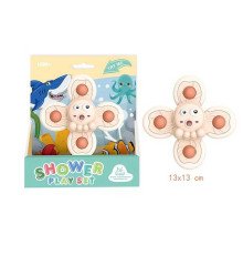 Брязкальце-спінер 2288-4 A (192/2) восьминіг, присоска, спінер, рухомі елементи, у коробці