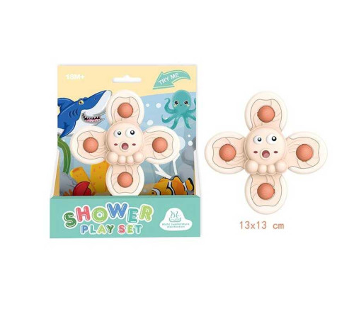 Брязкальце-спінер 2288-4 A (192/2) восьминіг, присоска, спінер, рухомі елементи, у коробці – в наличии! Купите сейчас у KAZKOVA