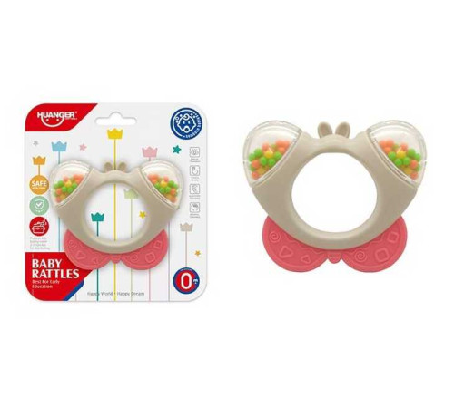 Брязкальце НЕ 0103 C (120) “Метелик”, прорізувач, дзвінкі кульки, на листі – в наличии! Купите сейчас у KAZKOVA