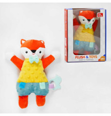 М'яка іграшка N 3002 (36) “Лис”, висота 25 см, шелестючі елементи, прорізувач, в коробці