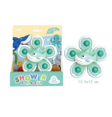 Брязкальце-спінер 2288-5 A (192/2) акула, присоска, спінер, рухомі елементи, у коробці