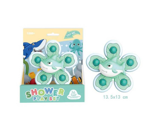 Брязкальце-спінер 2288-5 A (192/2) акула, присоска, спінер, рухомі елементи, у коробці – в наличии! Купите сейчас у KAZKOVA