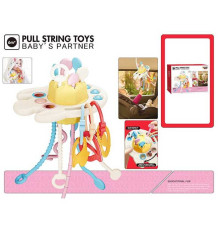 Брязкальце N 1654 Штрих=40069 (72) Космічна ракета”, Pop it, пальчикова гра, прорізувач, шнурочки, підвіски, в коробці