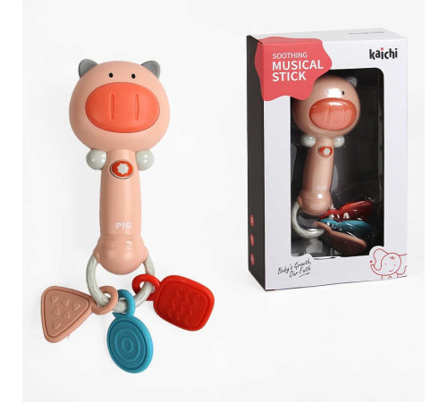 Брязкальце K 999-152 (72/2) “Свинка”, звук, підсвічування, мелодії, прорізувач, в коробці Брязкальце K 999-152 (72/2) “Свинка”, звук, підсвічування, мелодії, прорізувач, в коробці