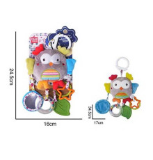 Брязкальце 688 M57 (72) текстильне, підвіска, гумовий прорізувач, кільця, кріплення для підвішування, шелесткі елементи, в пакеті