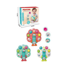 Брязкальце BY 227 (60) 3 кольори,“Павич”, розмір - 17х5х18.5 см, поп-іт, пискавка, в коробці, ВИДАЄТЬСЯ ТІЛЬКИ МІКС ВИДІВ