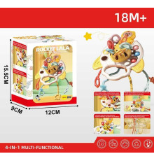 Брязкальце YD 750-23 (120/2) пальчикові ігри, поп іт, гумові прорізувачі, рухливі елементи, ручка для тримання, в коробці