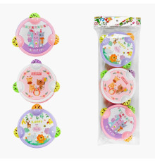 Набір брязкалець 929-65 (168/2) "Бубни", 3 штуки, в пакеті