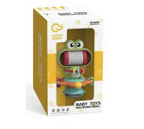 Брязкальце LDJ 230 A (36) “Жабеня”, звук, мелодії, прорізувач, пискавка, пальчикова гра, в коробці Брязкальце LDJ 230 A (36) “Жабеня”, звук, мелодії, прорізувач, пискавка, пальчикова гра, в коробці