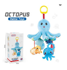 Брязкальце 301 (40) "Восьминіг", пискавка, дзеркало, гумовий прорізувач, в коробці