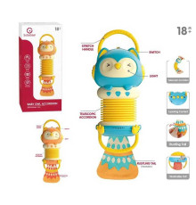 Брязкальце YL 616 (36) 2 кольори, "Сова", підсвічування, мелодії, англ.алфавіт, пісні англійською, акордеон, у коробці