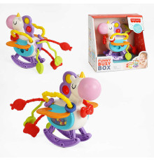 Брязкальце BY 217 (48/2) “Єдиноріг”, шнурочки, pop it, тріскачка, пальчикова гра, прорізувач, в коробці