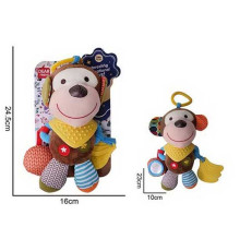 Брязкальце 688 M82 (96) текстильне, відтворює “мелодію вітру”, підвіска, гумовий прорізувач, шелесткі елементи, кріплення для підвішування, люстерко, в пакеті