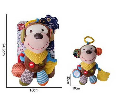 Брязкальце 688 M82 (96) текстильне, відтворює “мелодію вітру”, підвіска, гумовий прорізувач, шелесткі елементи, кріплення для підвішування, люстерко, в пакеті – в наличии! Купите сейчас у KAZKOVA