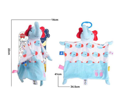 Брязкальце-комфортер 688 M137 (96) текстильне, кільце для підвішування, в пакеті – в наличии! Купите сейчас у KAZKOVA