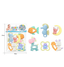 Набір брязкалець HX 044 (180/2) 6 штук, прорізувач, в пакеті