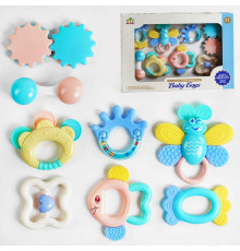 Набір брязкалець SL 84824 (24/2)4 прорізувачі-брязкальця, шестерінка, маракаси, в коробці