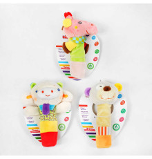 гр Брязкальце C 55874 (500) "Bimbo", 3 види, пискавка, в пакеті, ВИДАЄТЬСЯ ТІЛЬКИ МІКС ВИДІВ