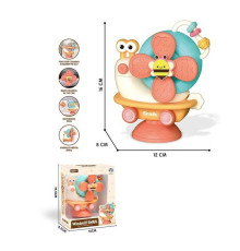 Брязкальце 909-5 /6 (72/2) "Равлик", інерція, тріскачка, шестерні, намистини, пальчикова гра, в коробці