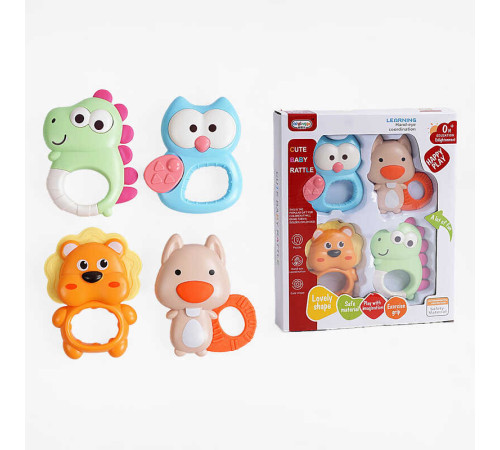 Набір брязкалець 668-82 (108) 4 штуки, прорізувачі, в коробці