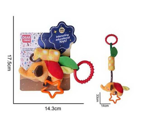 Брязкальце 688 M89 (120) "Слоник", текстильне, підвіска, мелодія вітру, кріплення для підвішування, в пакеті – в наличии! Купите сейчас у KAZKOVA