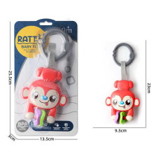 Брязкальце 688-24 (240/2) звірятко, підвіска, рухливі елементи, на листі