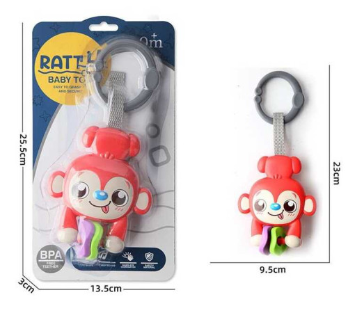 Брязкальце 688-24 (240/2) звірятко, підвіска, рухливі елементи, на листі – в наличии! Купите сейчас у KAZKOVA