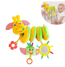 гр Розтяжка-спіраль МС 110208-01 Зоо (5) "Масік" Жираф, пискавка, 3 підвіски, у пакеті