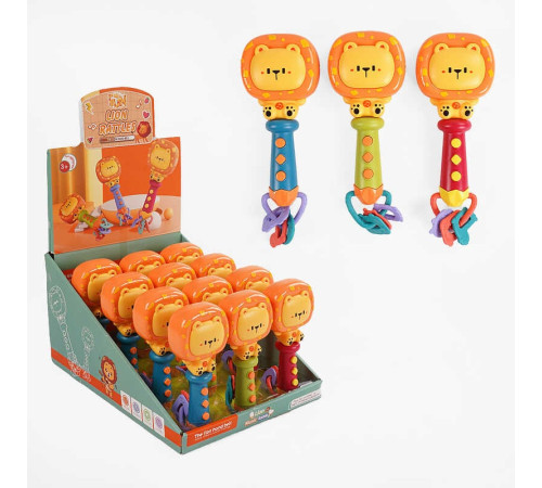 Брязкальце M 609 (12) ЦІНА ЗА 12 ШТУК В БЛОЦІ, “Лев”, мелодії, англійські слова, звуки тварин, музичні інструменти, прорізувач Брязкальце M 609 (12) ЦІНА ЗА 12 ШТУК В БЛОЦІ, “Лев”, мелодії, англійські слова, звуки тварин, музичні інструменти, прорізувач