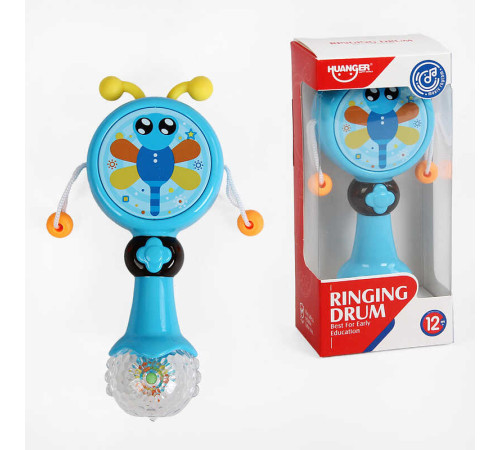 Брязкальце HE 0515 (72) “Комашка”, мелодії, звуки, фраза англійською, підсвічування, колотушка, в коробці