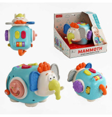 Брязкальце BY 115 (24/2) вуха-прорізувачі, гумові елементи, тріскачка, пазл, цифри, літери, пальчикова гра, в коробці