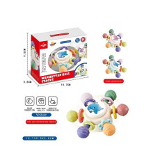 Брязкальце-спінер 8086 E (400/2) гумові прорізувачі, присоска, в коробці