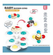 Брязкальце-спінер 168 JT-7 (160) 3 спінери, 3 присоски, декоративні елементи, у пакеті