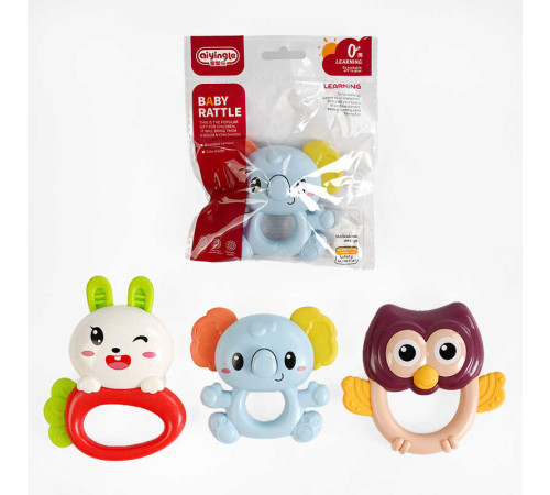 Брязкальце 668-61 B (720/3) 3 види, тваринка, в пакеті, ВИДАЄТЬСЯ ТІЛЬКИ МІКС ВИДІВ – в наличии! Купите сейчас у KAZKOVA