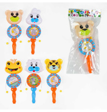 Брязкальце 555-200 (576/2) тваринка-колотушка, свисток, висота 20см, у пакеті, ВИДАЄТЬСЯ ТІЛЬКИ МІКС ВИДІВ