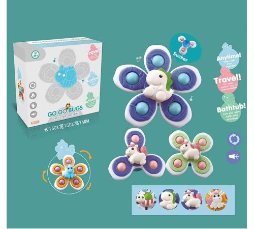 Брязкальце-спінер YZ 12 (120/2) 3 штуки, на присосках, рухливі кульки, в коробці – в наличии! Купите сейчас у KAZKOVA Брязкальце-спінер YZ 12 (120/2) 3 штуки, на присосках, рухливі кульки, в коробці – в наличии! Купите сейчас у KAZKOVA