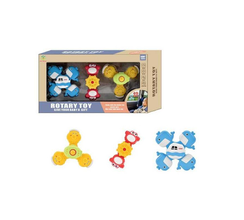 Брязкальце-спінер 2192 E-48-2 (60/2) 3 штуки, присоски, в коробці – в наличии! Купите сейчас у KAZKOVA