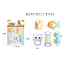 Набір брязкалець 508-108 (144/2) 5 штук, прорізувач, в пакеті