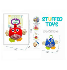 Брязкальце MBX 666-2 A (96) 2 кольори, "Сова", пискавка, гумові елементи, в коробці