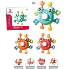 Брязкальце YL 1022-55 (200) "Краб", 3 кольори, тріскачки, пискавка, у коробці