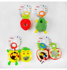 гр Брязкальце C 55876 (200) "Bimbo", "Фрукти", 4 види, пискавка, шелесткі елементи, в пакеті, ВИДАЄТЬСЯ ТІЛЬКИ МІКС ВИДІВ