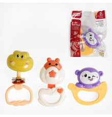 Брязкальце 668-61 C (720/3) 3 види, тваринка, в пакеті, ВИДАЄТЬСЯ ТІЛЬКИ МІКС ВИДІВ