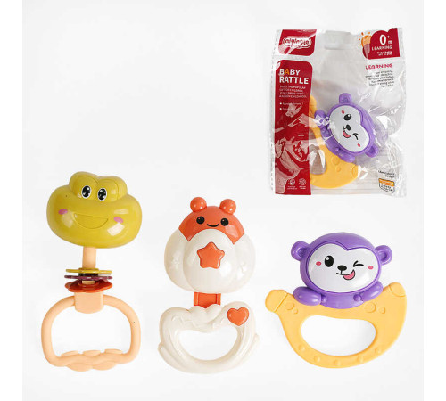 Брязкальце 668-61 C (720/3) 3 види, тваринка, в пакеті, ВИДАЄТЬСЯ ТІЛЬКИ МІКС ВИДІВ – в наличии! Купите сейчас у KAZKOVA