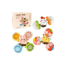 Брязкальце-спінер YB 11600 (60) “Морозиво”, тріскачки, спінер, пірамідка, прорізувач, на присосках, в коробці