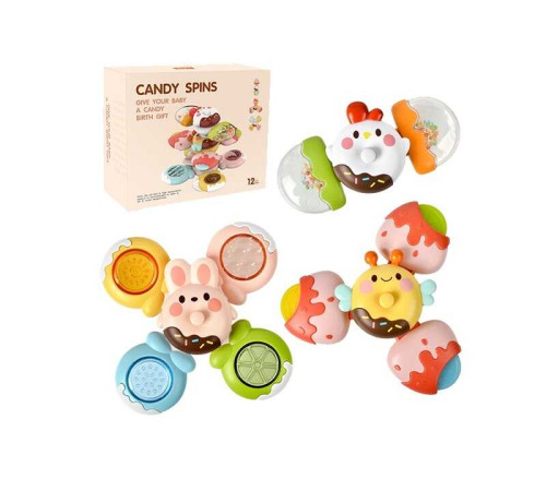 Брязкальце-спінер YB 11600 (60) “Морозиво”, тріскачки, спінер, пірамідка, прорізувач, на присосках, в коробці – в наличии! Купите сейчас у KAZKOVA