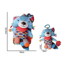 Брязкальце 688 M83 (96) "Єнот", текстильне, 2 прорізувачі, шумливі вушка, кільце для підвішування, в пакеті