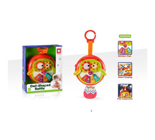 Брязкальце 836 (72) ноти, мелодії, пісні англ. мовою, підсвічування, тріскачка, шелесткі елементи, шестерні, кільце для підвішування, в коробці – в наличии! Купите сейчас у KAZKOVA