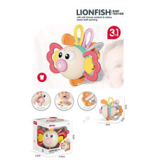 Брязкальце 6058 (60) прорізувач, pop-it, тріскачка, гумові елементи, обертові елементи, в коробці